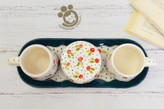 ست چای خوری سرامیکی دو نفره دست ساز طرح گل گلی