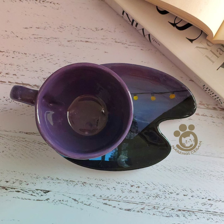 ست اسپرسو خوری سرامیکی دست ساز طرح نور